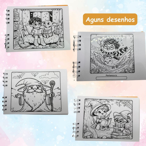 Kit Livro De Colorir Harry Potter Estilo Bobbie Goods Com Conjunto De Canetas Marcador Permanente Ponta Dupla 24 Cores Capa Dura 50 Páginas 180g A5