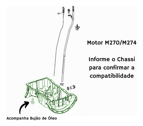 Cárter De Óleo Do Motor Mercedes A200 B200 Gla200 1.6 Turbo