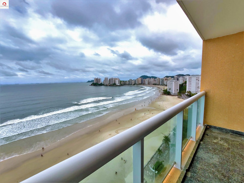 Imagem 3 de 23 de Guarujá-praia Das Pitangueiras - Frente Total Para O Mar - 4 Dormitórios - 02 Vagas - Ap05807 - 69314924