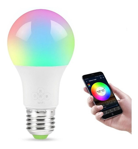 Lámpara Bombilla Led Wifi Rgb Color 9w E27 Smart