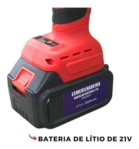 Esmerilhadeira Angular A Bateria 21v Importway Com Maleta