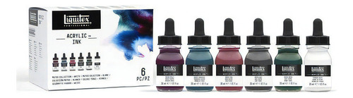 Pintura acrílica líquida 06 colores Muted Tons 30ml Liquitex
