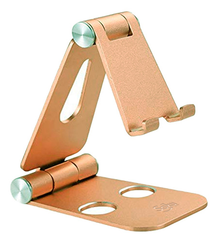 Soporte Metal Celular Tablet Pad De 4'' A 13'' Lujo Abatible Color Oro