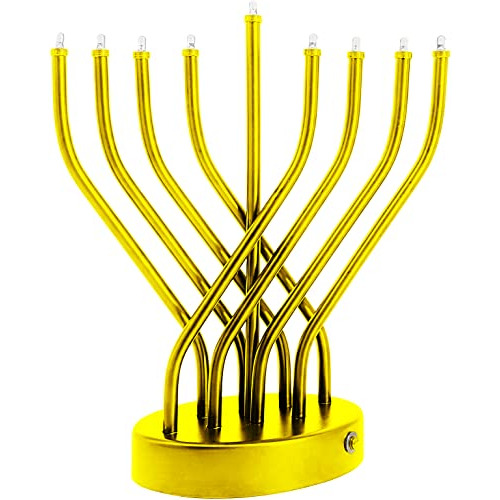 Menorá Eléctrica Led Contemporánea Para Hanukkah, Funcion