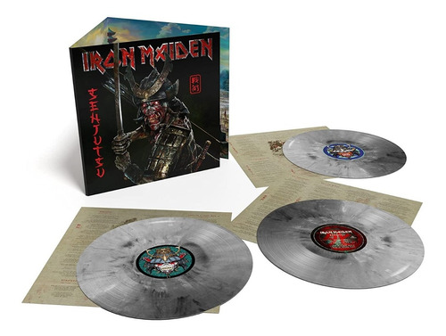 Iron Maiden - Senjutsu 3lps Plateado/negro Marmoleado