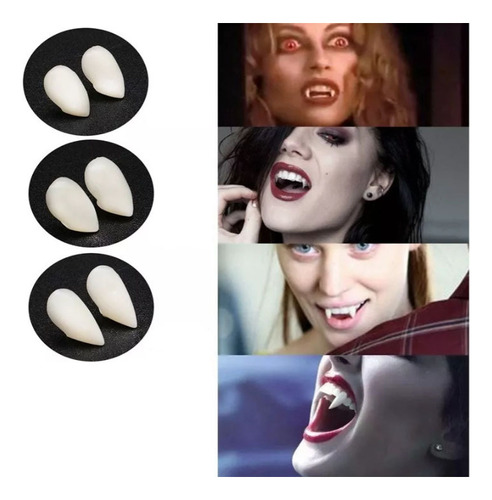 Dentaduras Postizas Halloween Cos Vampire Dentures, 3 Unidad