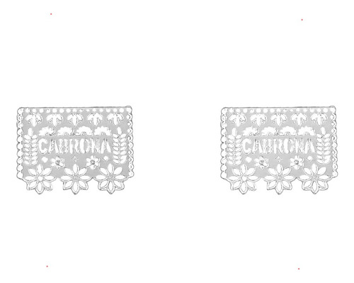 Aretes Cabrona Papel Picado Plata 925 Con Envio