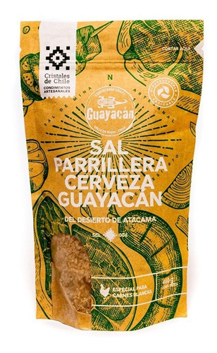 Sal Parrillera Cerveza Guayacán 450grs Cristales De Chile