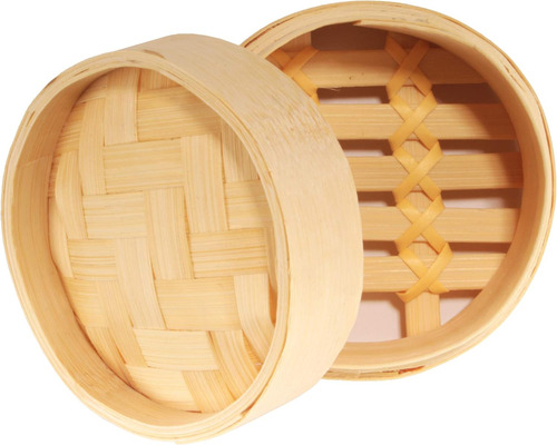 Bamboomn Mini Cesta De Bambú Dim Sum De 3 Pulgadas Para Post