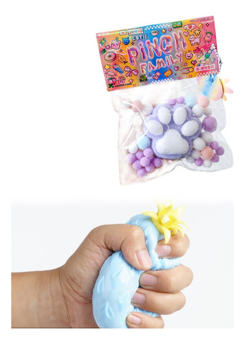 Juguete Suave Con Forma De Pata, Relleno Para Bolsa Violeta