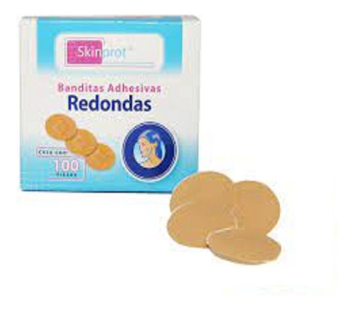 Banditas Adhesivas Redondas 25mm, Curitas Skinprot C/100 Pzs