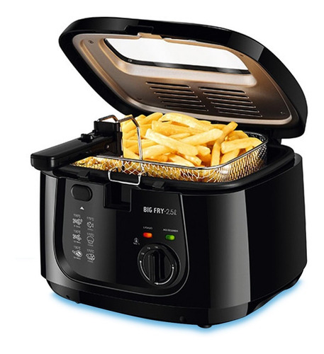 Fritadeira Elétrica Mondial Com Óleo Ft-07 2,5l 1800w - 220v Cor Preto