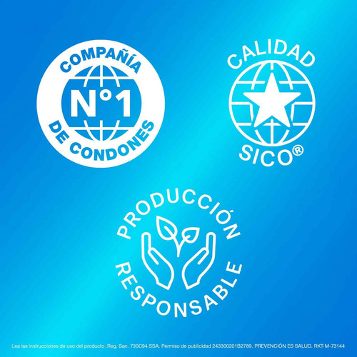 Durex By Sico Play, Condones Clasicos de latex natural, 3pzs