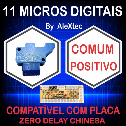  11 Micro Digital/óptica Comum Positivo  Fliperama Arcade