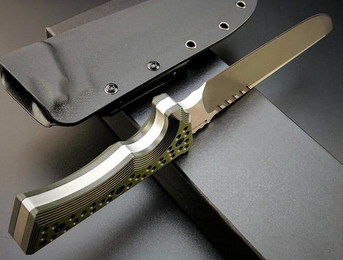 Faca Tatica Full Tang Cabo G10 Lamina Aus-10 8mm