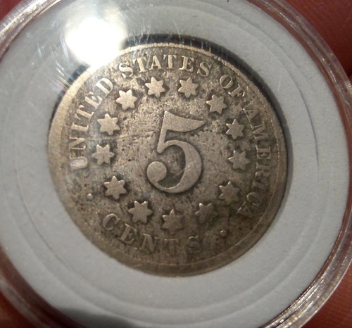 Moneda De Cinco Cent ( Five Cent) Año 1868 Buen Estado