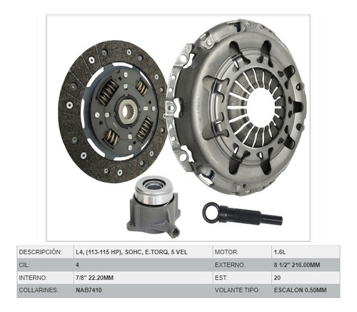 Kit De Clutch Fiat Strada 1.6 2012-2014 E-torq