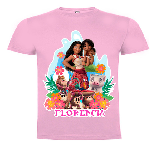 Polera Moana 2 Pelicula Simea Niña Personalizada Algodon D2