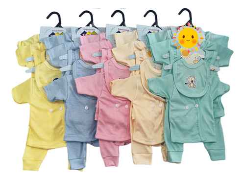 Set Ropa Para Bebé Recién Nacido 6 Pzs 0-3m Varios Colores V