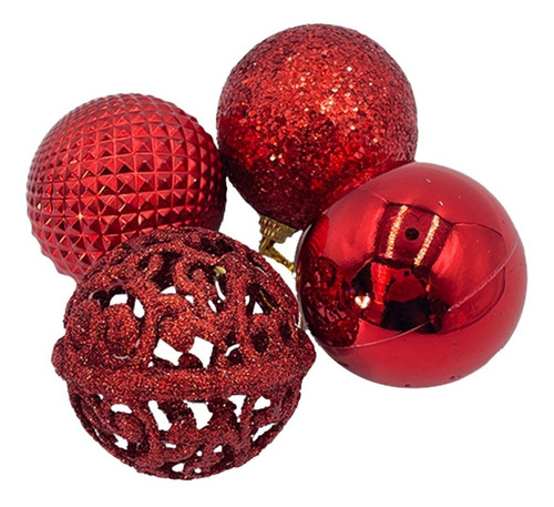 Imagen 2 de 3 de Esferas Navideñas Tonos Rojizos