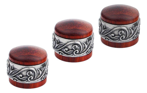 Guyker 3pcs Red Sandalwood Potumiometro Control Knobs Dia. 6