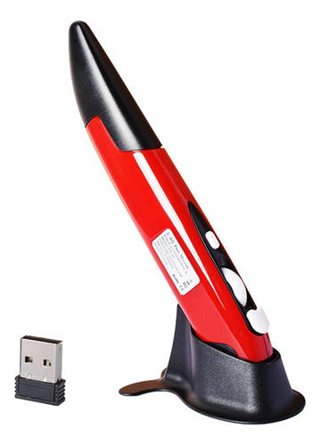 Ratón Inteligente Con Forma De Bolígrafo Óptico Rojo