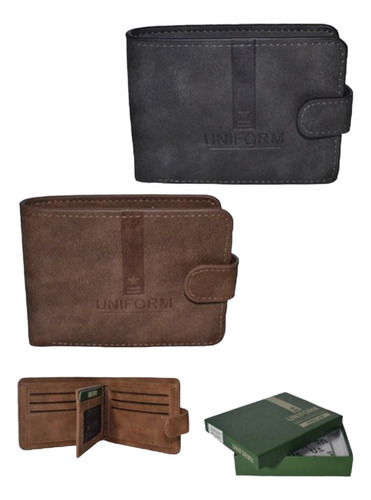 Billetera Hombre Uniform Original Con Caja Color Suela 12627