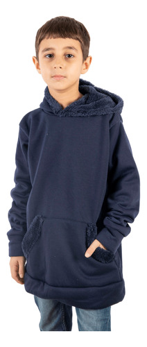 Maxi Buzo Oversize Niños Con Piel Unisex Cc3