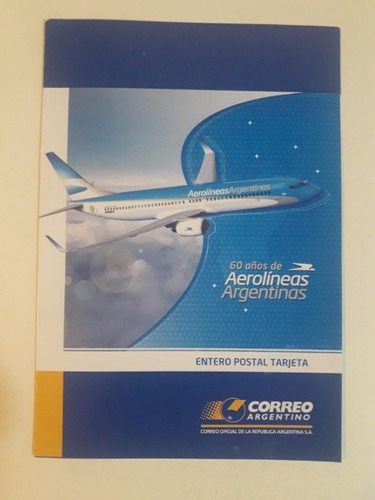 Volante Filatélico 1201.  60 Años De Aerolíneas Argentinas 