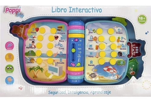 Imagen 2 de 6 de Libro Didactico Interactivo Aprendizaje Luz Y Sonido Poppi