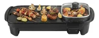 Grill Eléctrico 2 en 1 con Olla y Parrilla Star Vision, Negro
