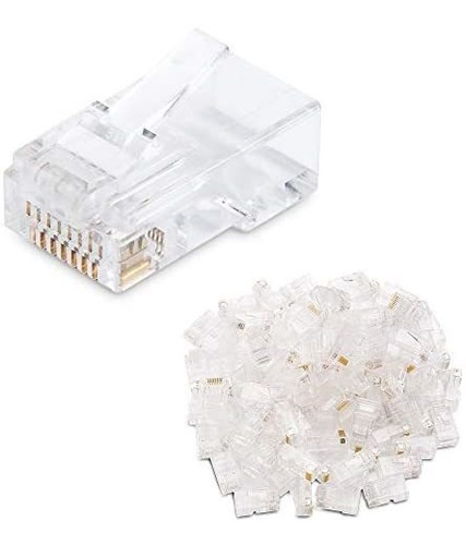 Cable Importa Paquete De 100 Cat 6 / Cat6 Rj45 Plugs Modular