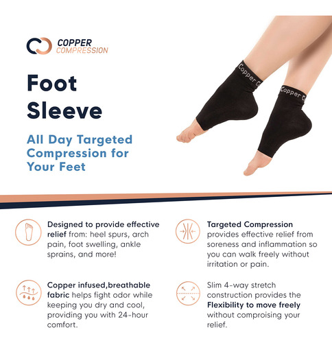 Copper Compression Calcetines De Recuperación Para Pies / Fa