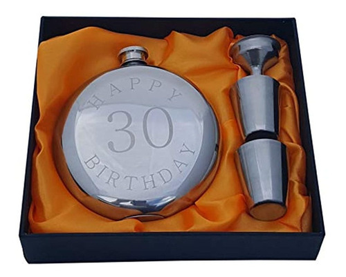 Happy 30th Birthday Flask Gift Set