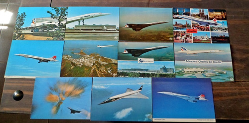 Coleccion Tarjetas Postales Aviación Concorde Air France