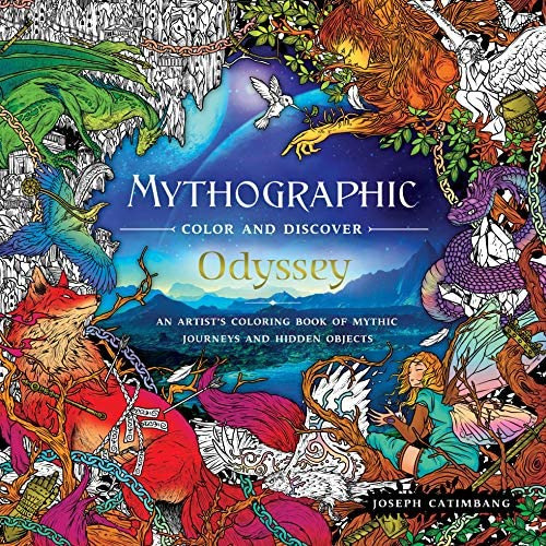 Mythographic Color And Discover: Odyssey : An Artist's Coloring Book Of Mythic Journeys And Hidde..., De Joseph Catimbang. Editorial Castle Point Books, Tapa Blanda En Inglés