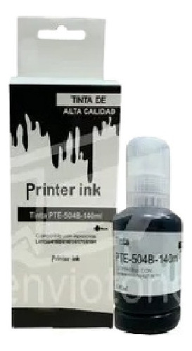 Botella De Tinta Compatible con Epson 504 B L4150 L4160 L6161 Negra