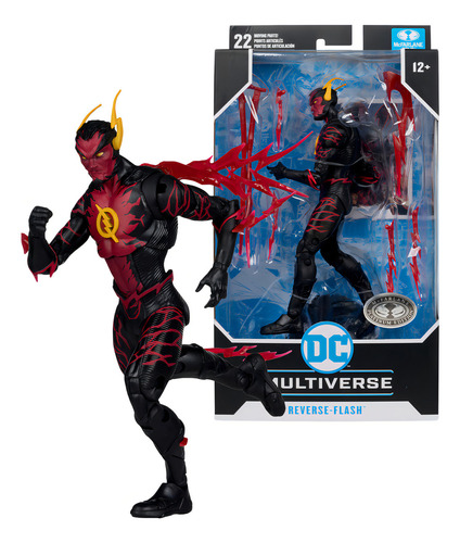 Figura De Reverse Flash New 52 , Edición Platino Mcfarlane Toys Dc Multiverse, 22 Puntos Ultra Articulación, Tarjeta De Arte Coleccionable, 17.78 Cm. , Figura De Acción.