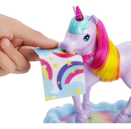 Barbie Fantasía Set De Juego Muñeca Con Pony Arcoíris