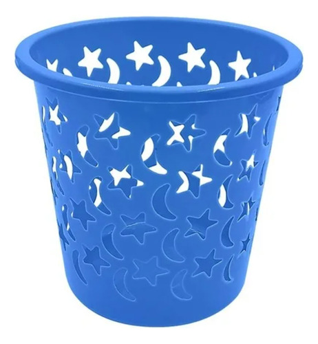 Bote De Basura Chico Diseño Stars 3 Colores 2 Piezas Azul Marino