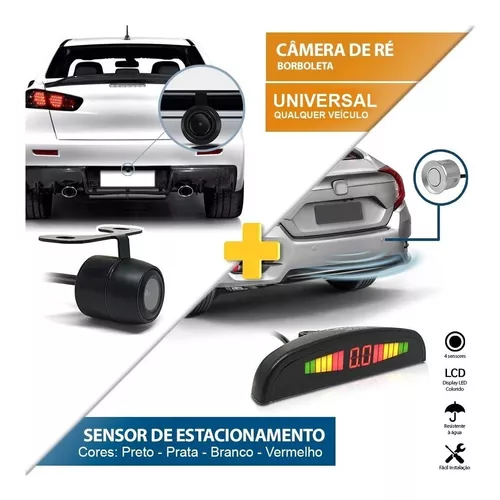 Parking Sensor Kit de sensor de estacionamento para carro Visor de LED  automático para carro 4 sensores para todos os carros Sistema de  estacionamento