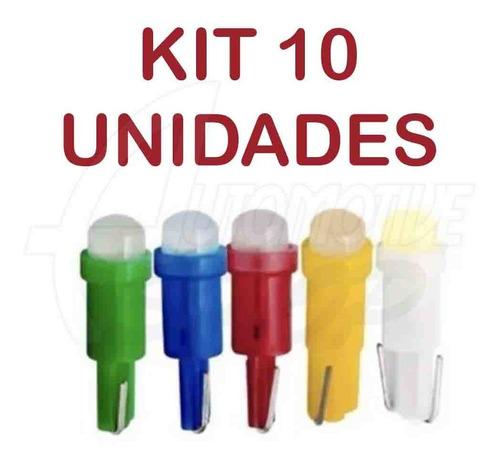 Kit 10x Lampada Led Pinguinho Painel T5 C/suporte Cores