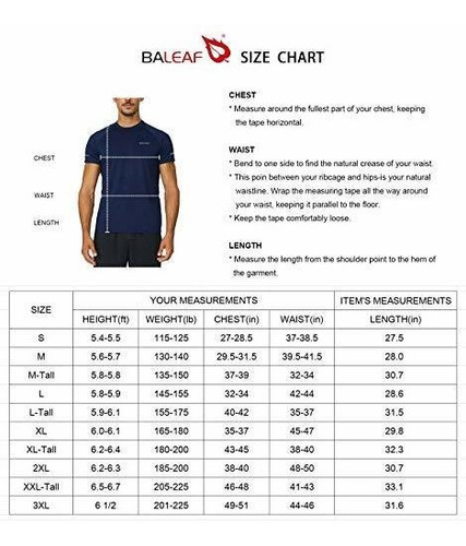 Baleaf Hombr Secado Rapido Manga Corta Playera Para U7