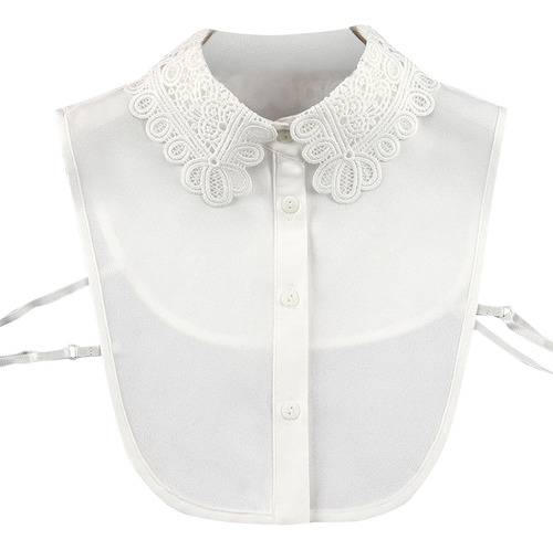 Blusa Con Cuello Falso Para Mujer, Cuello Desmontable, Media