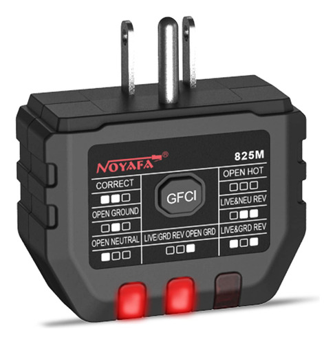 Noayfa Gfci Probador De Receptculo 90-250v Con 7 Pruebas De