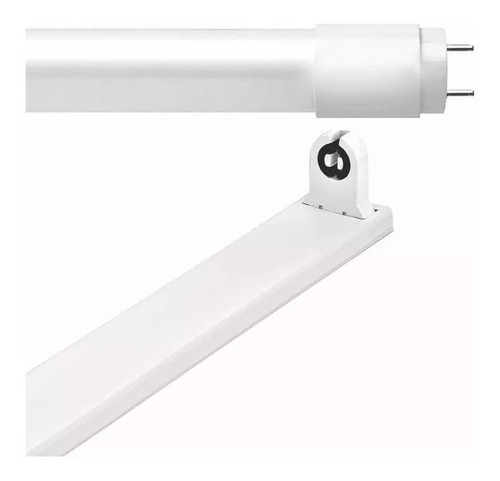 Tubo Led 10w 60 Cm Con Aplique Liston - Listo Para Conectar