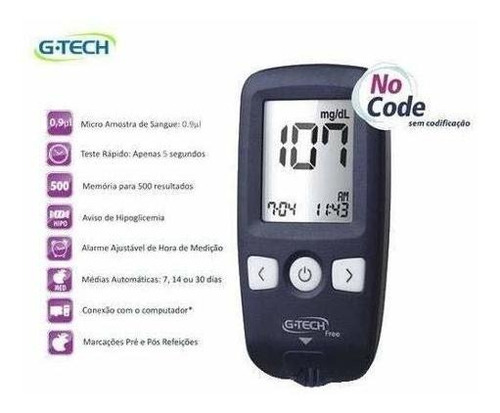 Aparelho Medidor De Glicose Precisão Com 60 Tiras Reagentes
