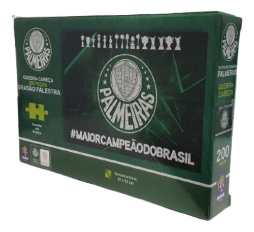 Quebra Cabeça Colecionável Palmeiras Brasão Palestra 200 Pçs