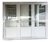 Comprar Aberturas Portón Aluminio Blanco Refozada 3\u002F4 Vidrio 240x200