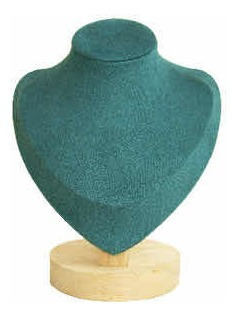 Exhibidor Joyería Cuello Elegance Deluxe Verde Chico